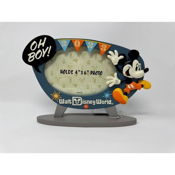 Disney World Mickey Mouse OH BOY! Photo Picture Frame Holds 4 x 6 picture - Picture 1 of 3